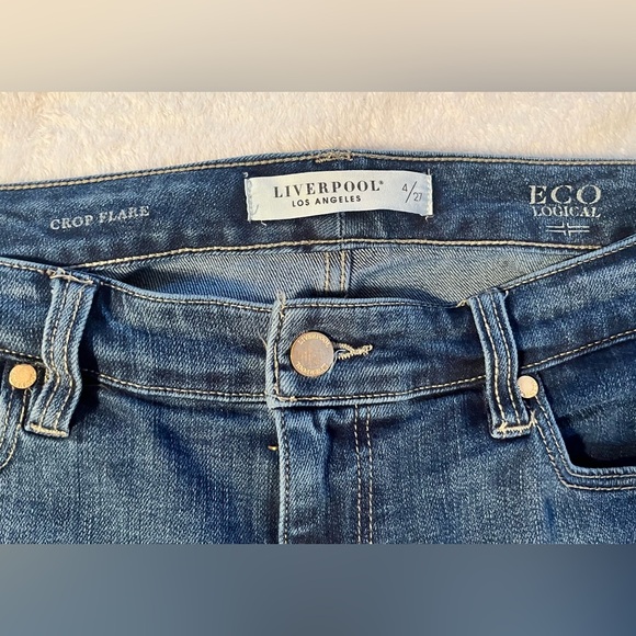 Liverpool Crop Flare Eco Logical Jeans sz 4/27 - Picture 4 of 10